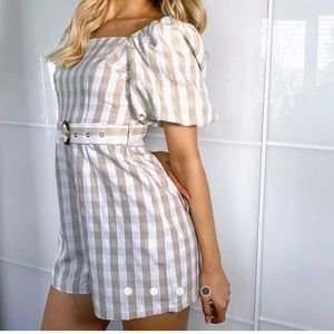 Milkmaid Gingham Romper